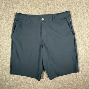 Lululemon Mens Commission Short Relaxed Warpstreme 11" True Navy‎ Sz 32 Golf Lux